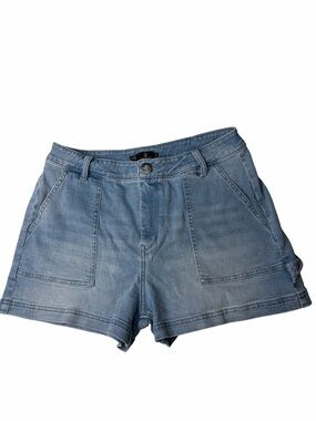 Volcom Women's Stone Kraft Denim Shorts in a light wash blue. 31